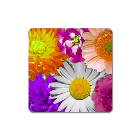 Lovely Flowers,purple Magnet (Square) from ArtsNow.com Front