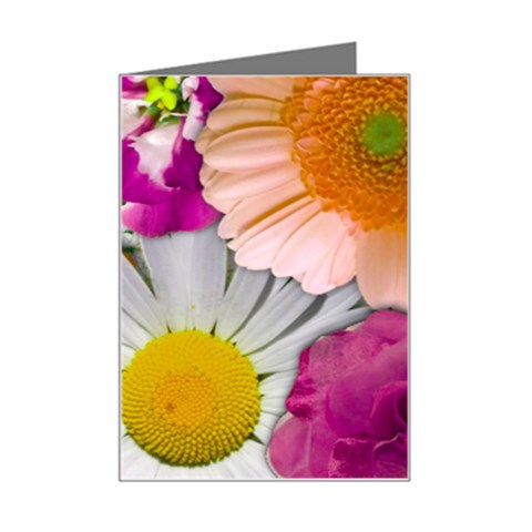 Lovely Flowers,purple Mini Greeting Card from ArtsNow.com Left