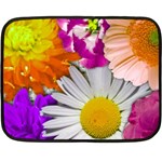 Lovely Flowers,purple Mini Fleece Blanket (Two Sided)