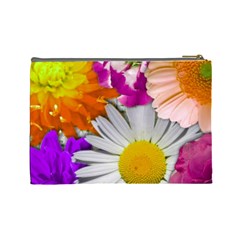 Lovely Flowers,purple Cosmetic Bag (Large) from ArtsNow.com Back