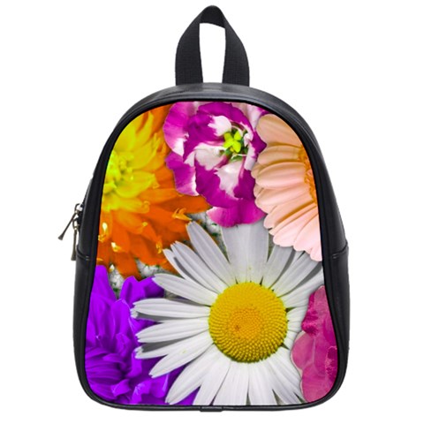 Lovely Flowers,purple School Bag (Small) from ArtsNow.com Front