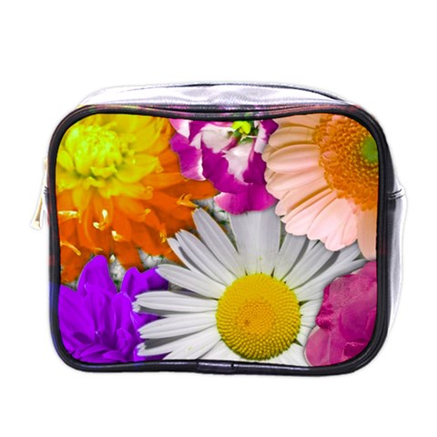 Lovely Flowers,purple Mini Travel Toiletry Bag (One Side) from ArtsNow.com Front