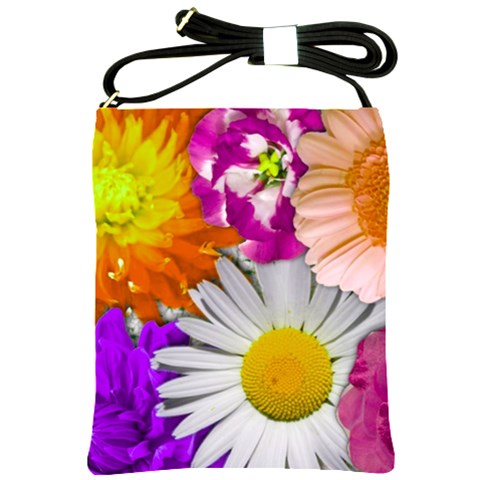 Lovely Flowers,purple Shoulder Sling Bag from ArtsNow.com Front