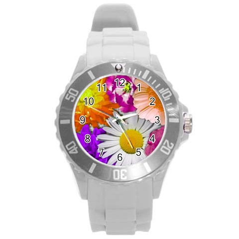 Lovely Flowers,purple Plastic Sport Watch (Large) from ArtsNow.com Front