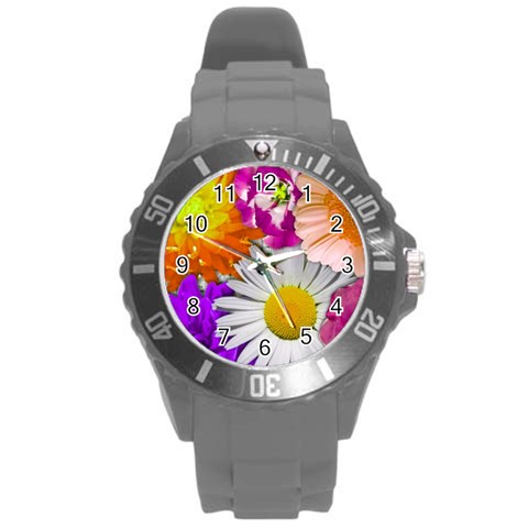 Lovely Flowers,purple Plastic Sport Watch (Large) from ArtsNow.com Front