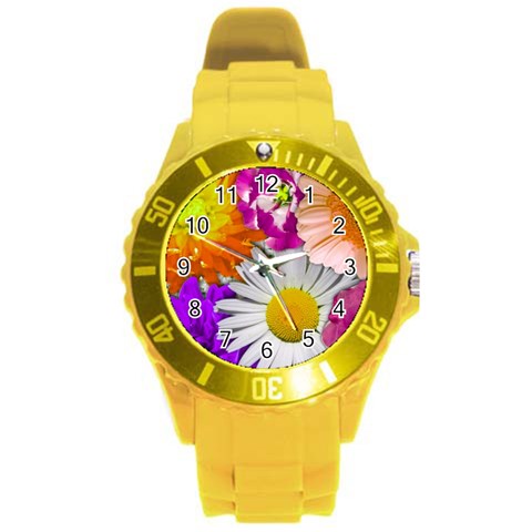 Lovely Flowers,purple Plastic Sport Watch (Large) from ArtsNow.com Front