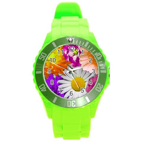 Lovely Flowers,purple Plastic Sport Watch (Large) from ArtsNow.com Front