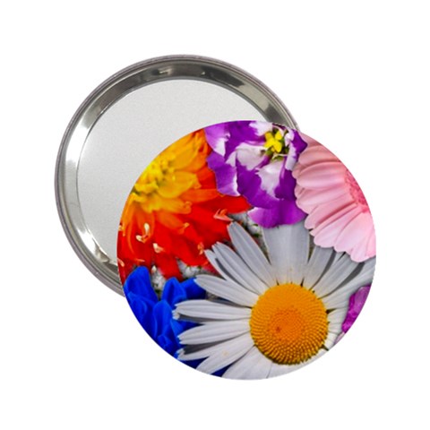 Lovely Flowers, Blue Handbag Mirror (2.25 ) from ArtsNow.com Front