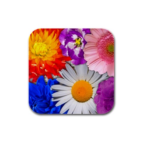 Lovely Flowers, Blue Drink Coasters 4 Pack (Square) from ArtsNow.com Front