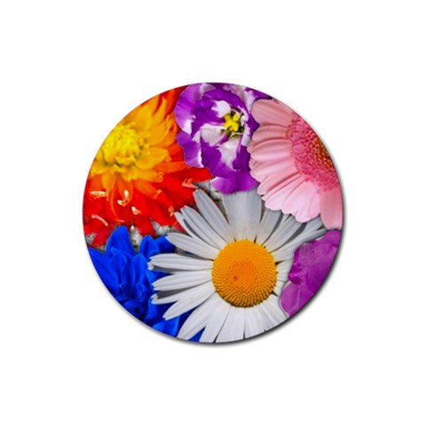 Lovely Flowers, Blue Drink Coaster (Round) from ArtsNow.com Front