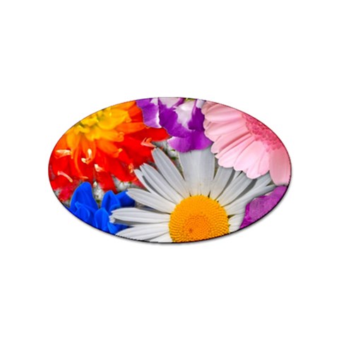 Lovely Flowers, Blue Sticker (Oval) from ArtsNow.com Front