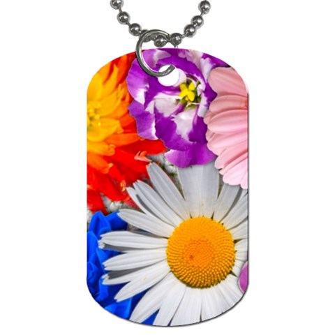 Lovely Flowers, Blue Dog Tag (Two Front