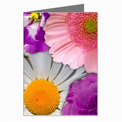 Lovely Flowers, Blue Greeting Card from ArtsNow.com Left