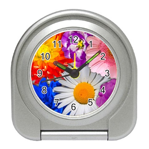 Lovely Flowers, Blue Desk Alarm Clock from ArtsNow.com Front