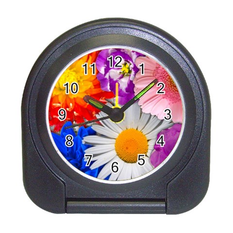 Lovely Flowers, Blue Desk Alarm Clock from ArtsNow.com Front