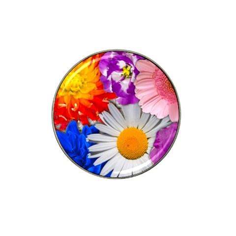 Lovely Flowers, Blue Golf Ball Marker (for Hat Clip) from ArtsNow.com Front