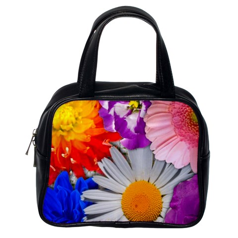 Lovely Flowers, Blue Classic Handbag (One Side) from ArtsNow.com Front