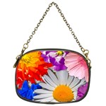 Lovely Flowers, Blue Chain Purse (One Side)