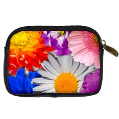 Lovely Flowers, Blue Digital Camera Leather Case from ArtsNow.com Back