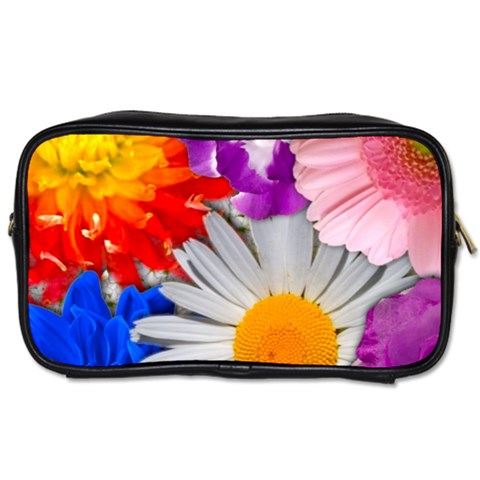 Lovely Flowers, Blue Travel Toiletry Bag (One Side) from ArtsNow.com Front