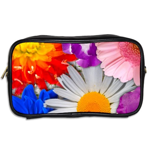 Lovely Flowers, Blue Travel Toiletry Bag (Two Sides) from ArtsNow.com Back