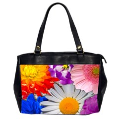 Lovely Flowers, Blue Oversize Office Handbag (Two Sides) from ArtsNow.com Front