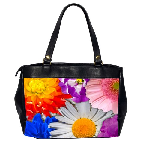 Lovely Flowers, Blue Oversize Office Handbag (Two Sides) from ArtsNow.com Back