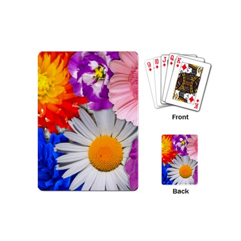 Lovely Flowers, Blue Playing Cards (Mini) from ArtsNow.com Back