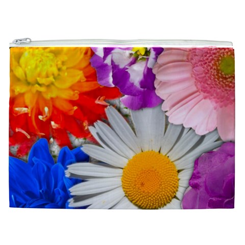 Lovely Flowers, Blue Cosmetic Bag (XXL) from ArtsNow.com Front