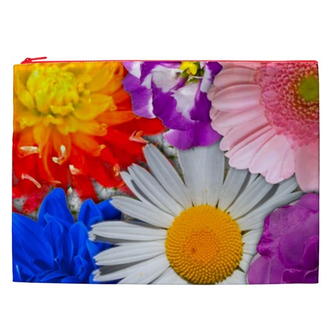 Lovely Flowers, Blue Cosmetic Bag (XXL) from ArtsNow.com Front