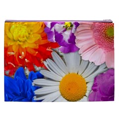 Lovely Flowers, Blue Cosmetic Bag (XXL) from ArtsNow.com Back