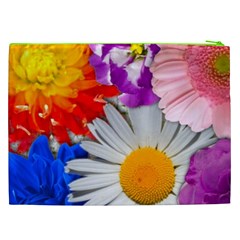 Lovely Flowers, Blue Cosmetic Bag (XXL) from ArtsNow.com Back