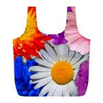 Lovely Flowers, Blue Reusable Bag (L)