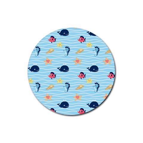 Fun Fish of the Ocean Drink Coaster (Round) from ArtsNow.com Front