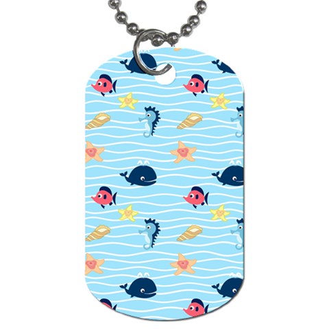 Fun Fish of the Ocean Dog Tag (One Sided) from ArtsNow.com Front