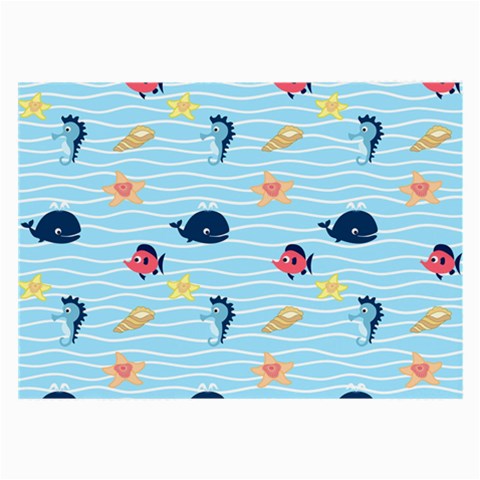 Fun Fish of the Ocean Glasses Cloth (Large, Two Sided) from ArtsNow.com Back