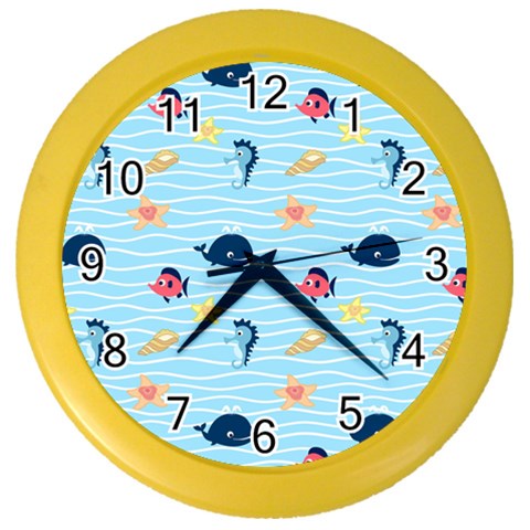 Fun Fish of the Ocean Wall Clock (Color) from ArtsNow.com Front