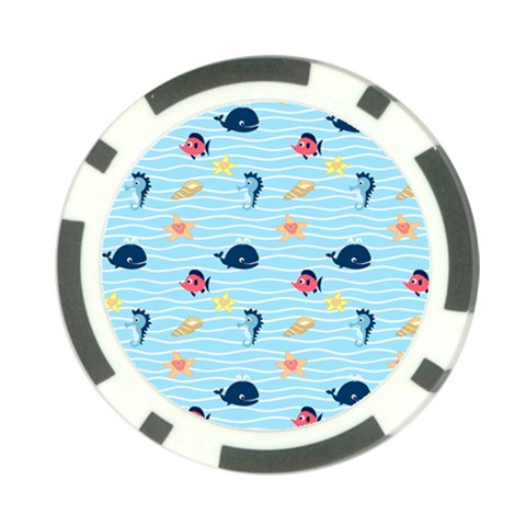 Fun Fish of the Ocean Poker Chip from ArtsNow.com Front