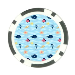 Fun Fish of the Ocean Poker Chip from ArtsNow.com Back