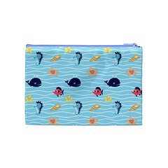 Fun Fish of the Ocean Cosmetic Bag (Medium) from ArtsNow.com Back