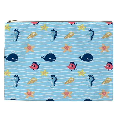 Fun Fish of the Ocean Cosmetic Bag (XXL) from ArtsNow.com Front