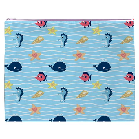 Fun Fish of the Ocean Cosmetic Bag (XXXL) from ArtsNow.com Front