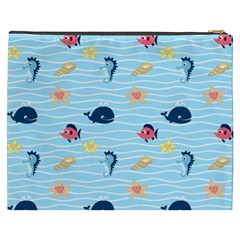 Fun Fish of the Ocean Cosmetic Bag (XXXL) from ArtsNow.com Back