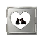 Scottish Terriers Mega Link Heart Italian Charm (18mm)