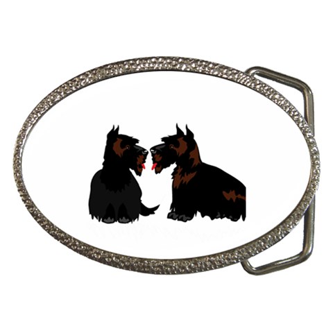 Scottish Terriers Belt Buckle from ArtsNow.com Front