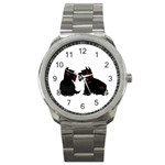 Scottish Terriers Sport Metal Watch