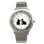 Scottish Terriers Stainless Steel Watch