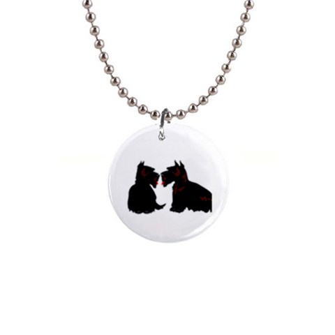 Scottish Terriers 1  Button Necklace from ArtsNow.com Front