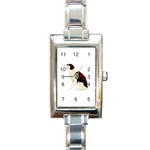 Afghan Hound Rectangular Italian Charm Watch