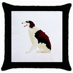 Afghan Hound Throw Pillow Case (Black)